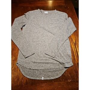 kuwalla tee Thin Long Sleeve Tee Medium‎ Gray/Black XLong (A796)